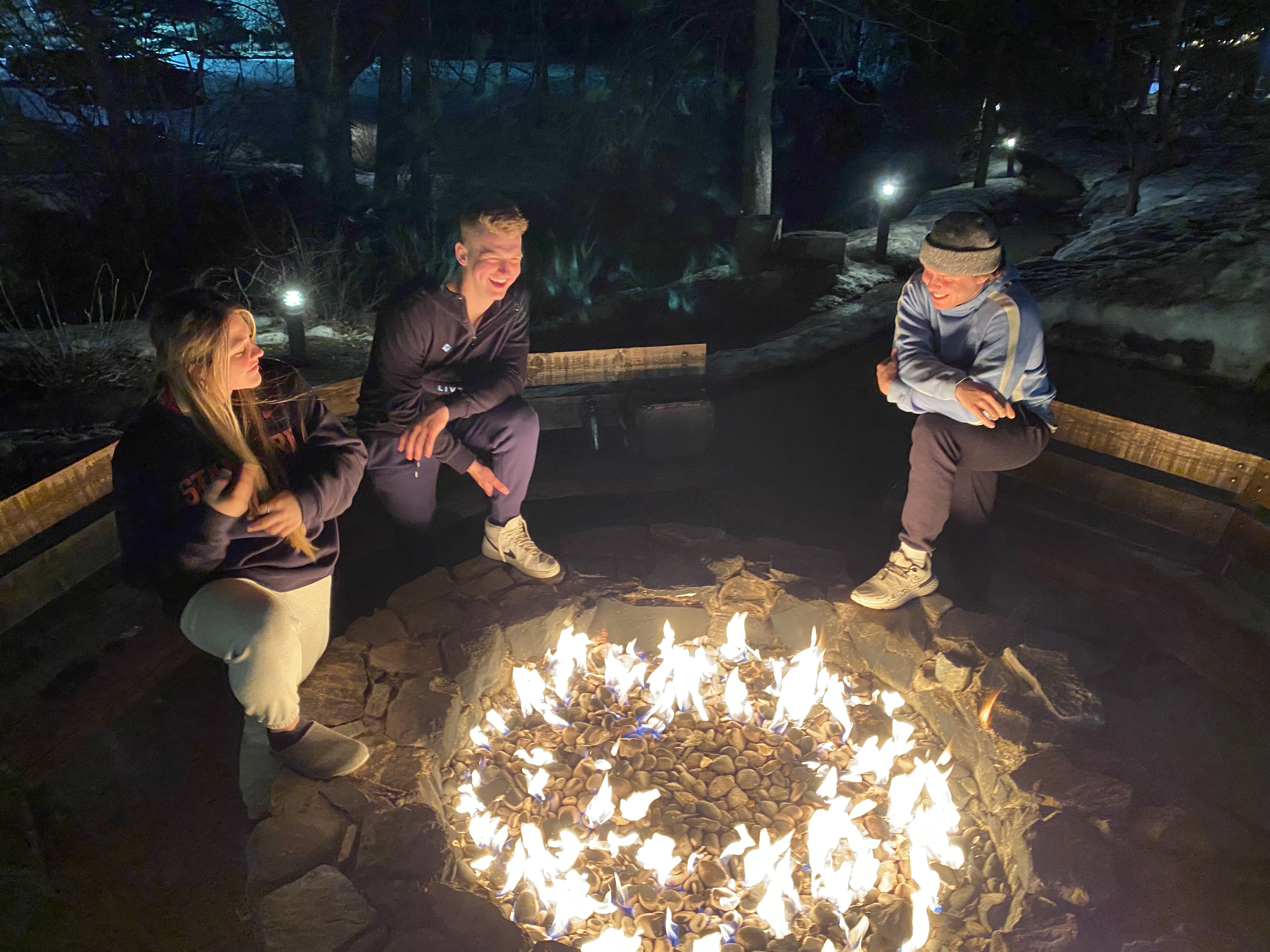 Photo of my friends and I at a fire